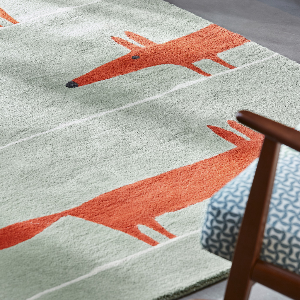 Tappeto Mr. Fox Mint/Poppy