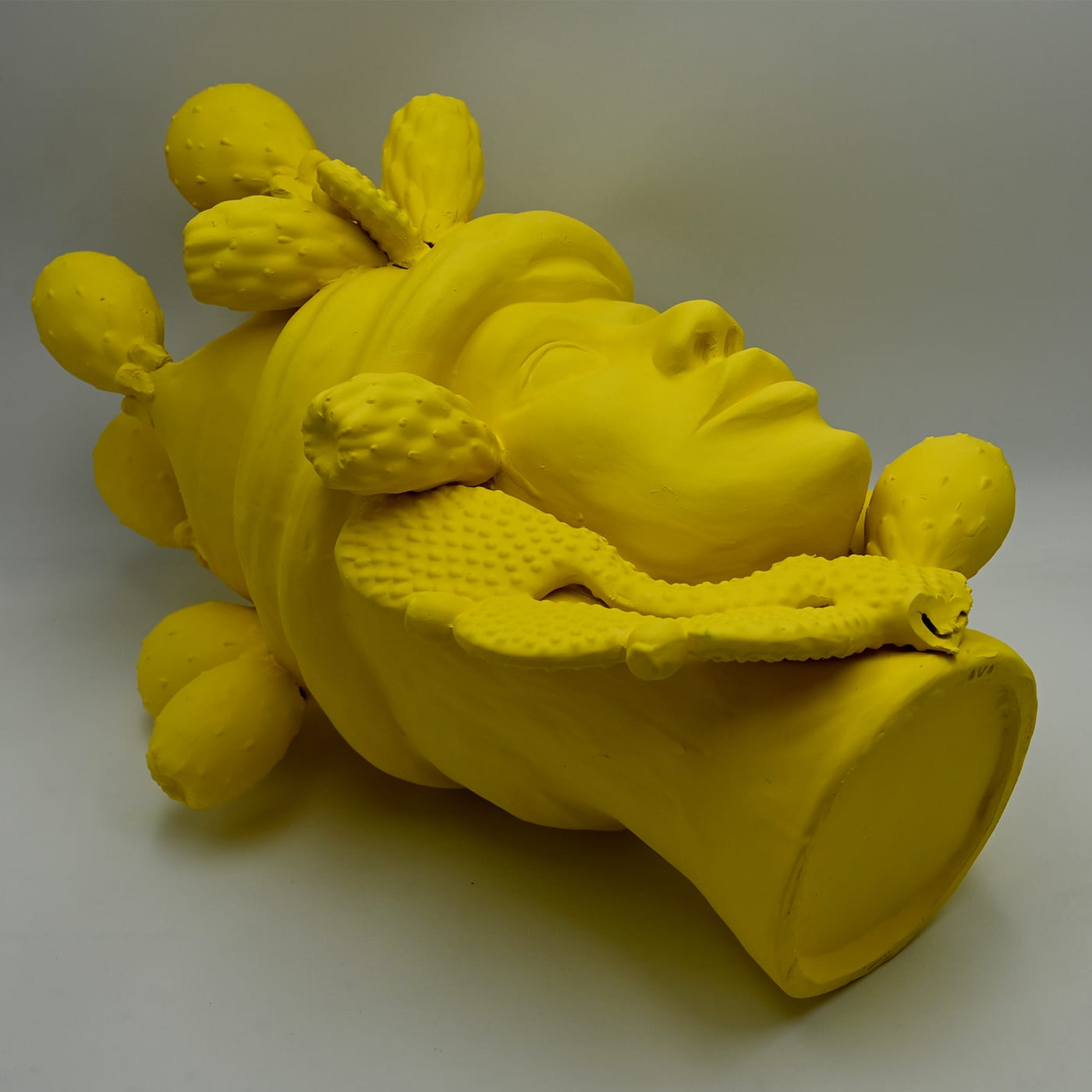 Testa di Moro Gialla Artigianale Scultura Testa di Moro Gialla Artigianale Scultura