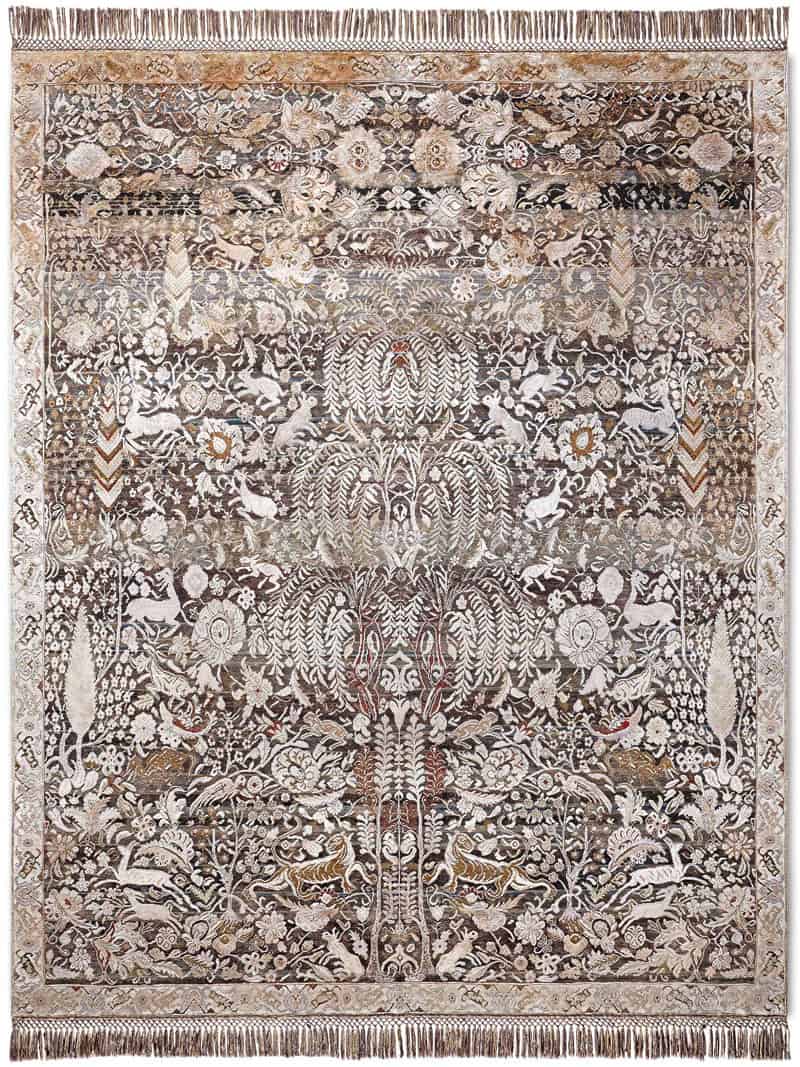 Tappeto Lusso Oro/Grigio