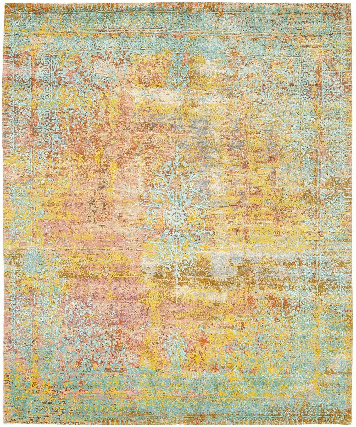 Tappeto Ferrara Artwork Special Rocked Rosa Acquamarina