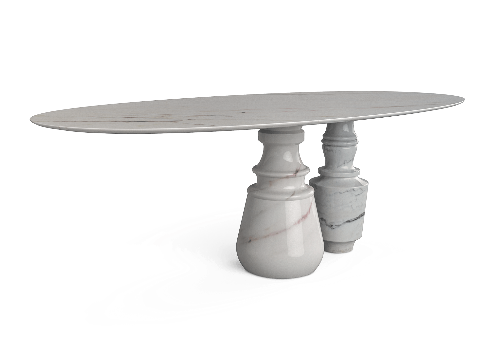 Tavolo Ovale in Marmo Estremoz Obsidian Tavolo Ovale in Marmo Estremoz Obsidian