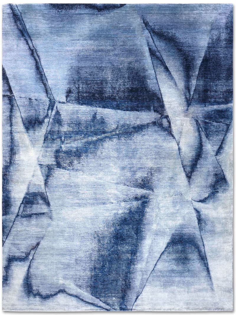 Tappeto Annodato Blu Navy
