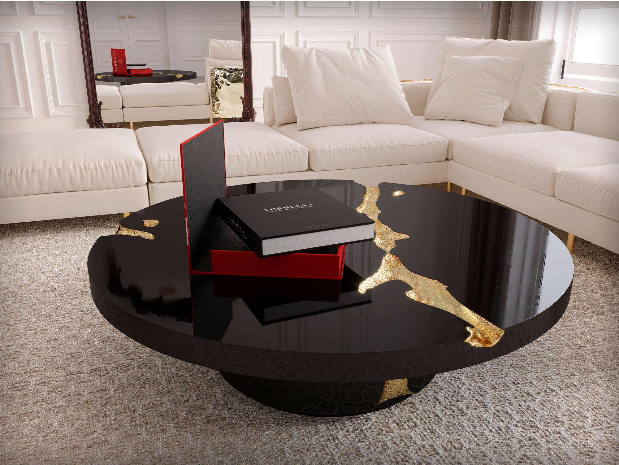 Set Tavolini Centrali Neri Dominion (3 Pezzi) Set Tavolini Centrali Neri Dominion (3 Pezzi)