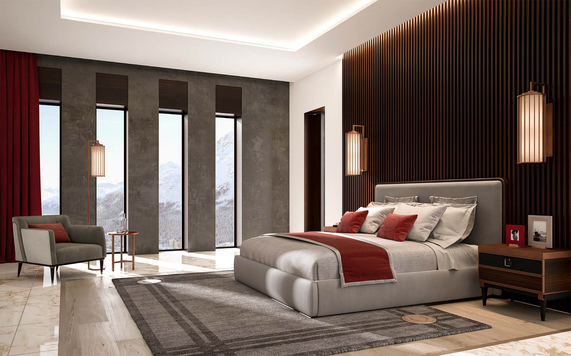 Letto Moderno Italiano con Testiera | Misura del materasso: 180 × 200 cm Letto Moderno Italiano con Testiera | Misura del materasso: 180 × 200 cm