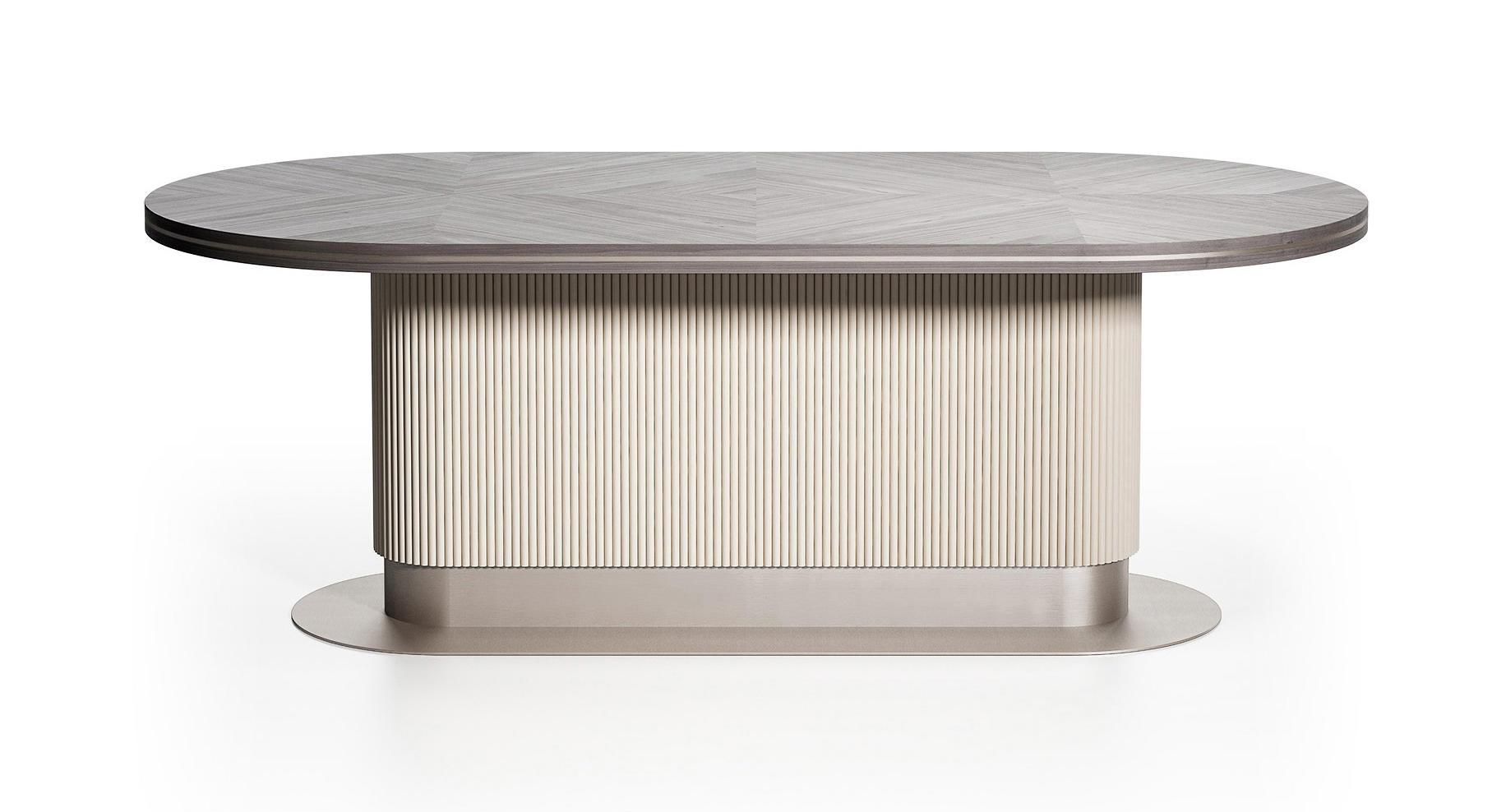 Tavolo Ovale Reale Cocoon | Piano del tavolo: Legno | Dimensioni: L 250 cm