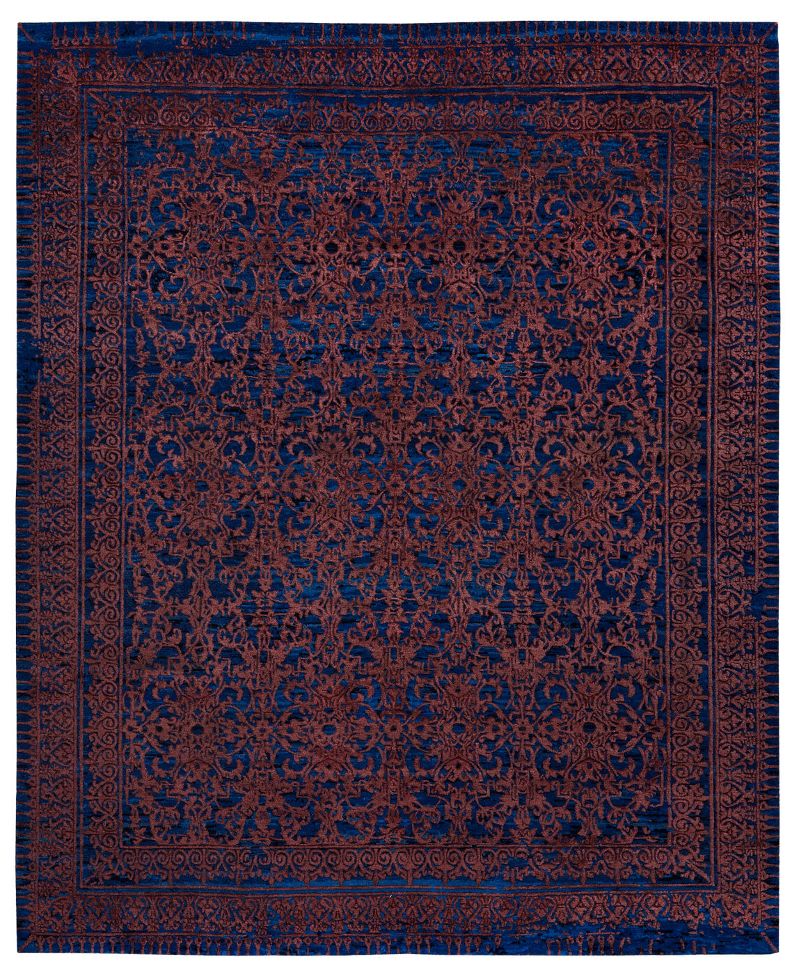 Tappeto Ferrara Radi Little Rocked Marrone Blu | Misura: 500 × 600 cm