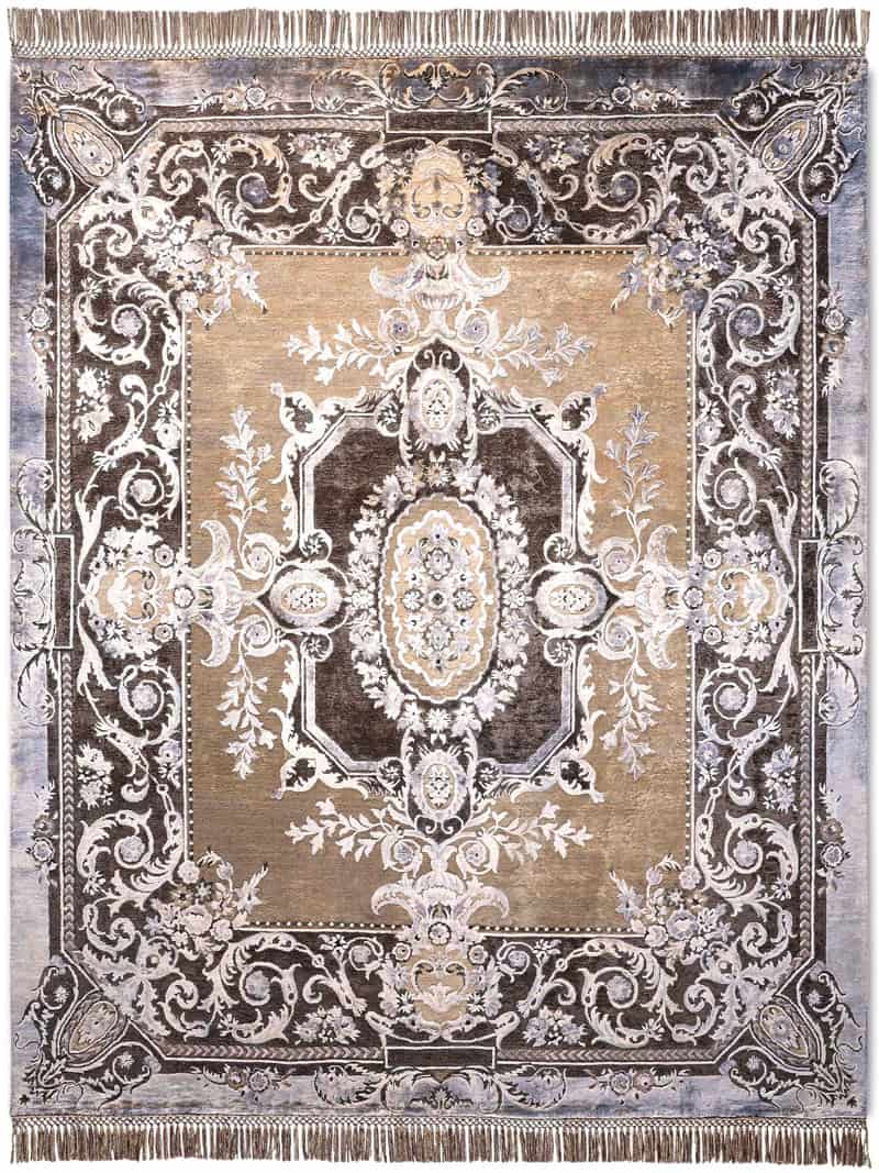 Tappeto Aubusson Marrone