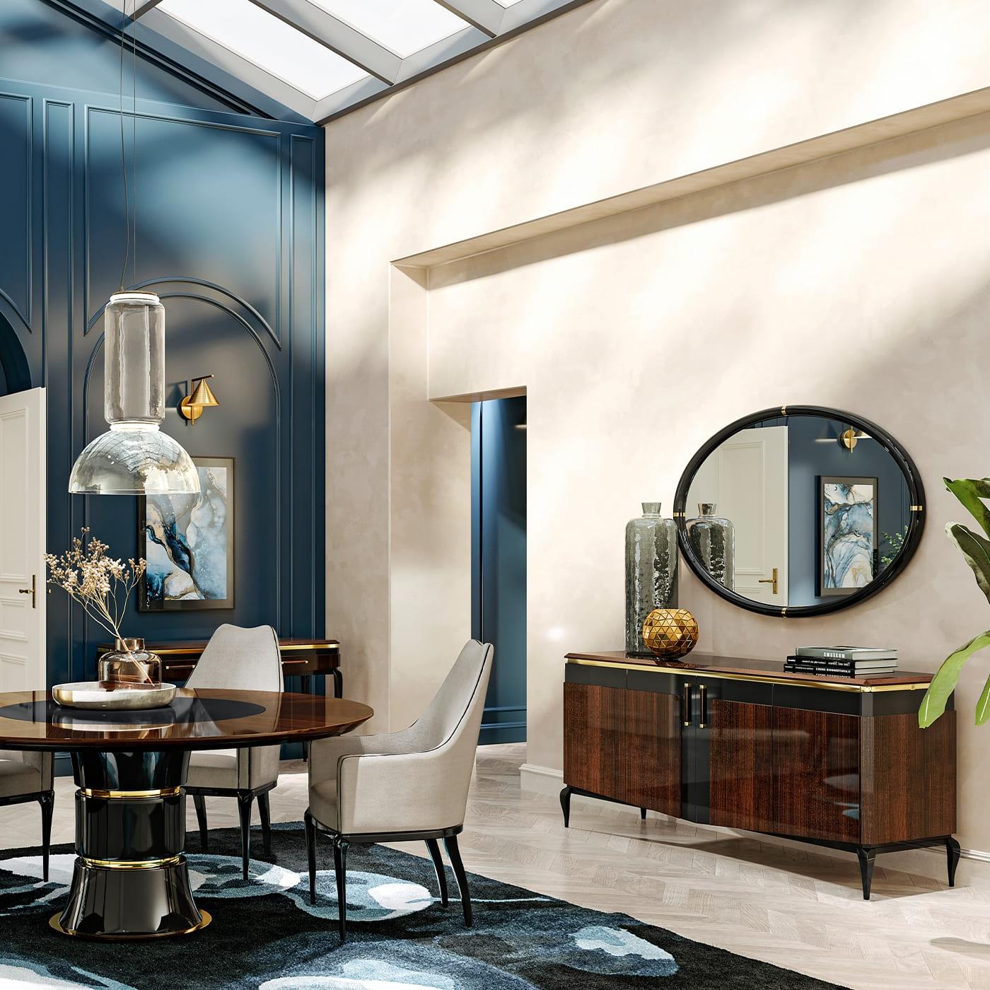 Tavolo da Pranzo Rotondo Artigianale | Configurazione: Senza vassoio girevole