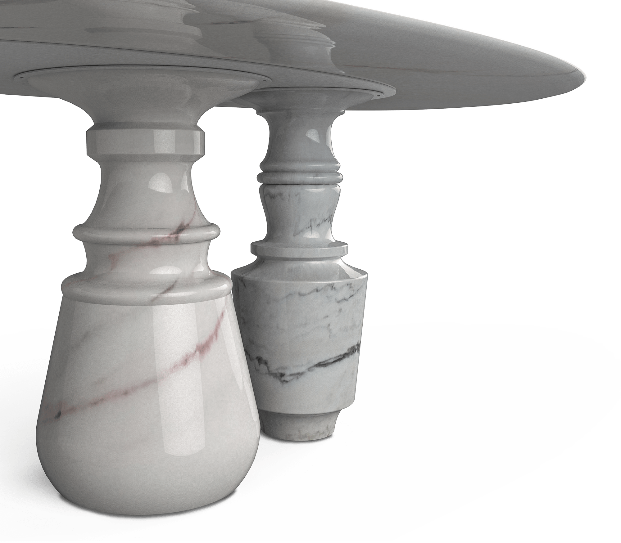 Tavolo Ovale in Marmo Estremoz Obsidian Tavolo Ovale in Marmo Estremoz Obsidian