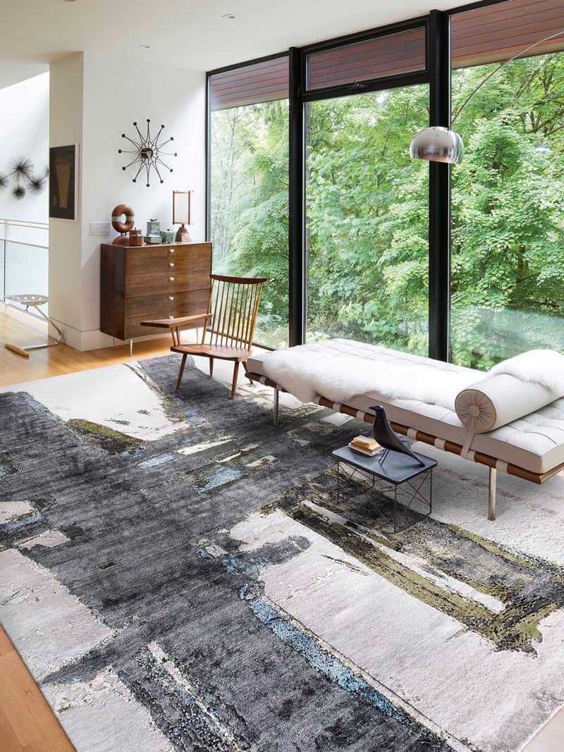 Tappeto Tessuto Verde/Ruggine | Misura: 140 × 210 cm