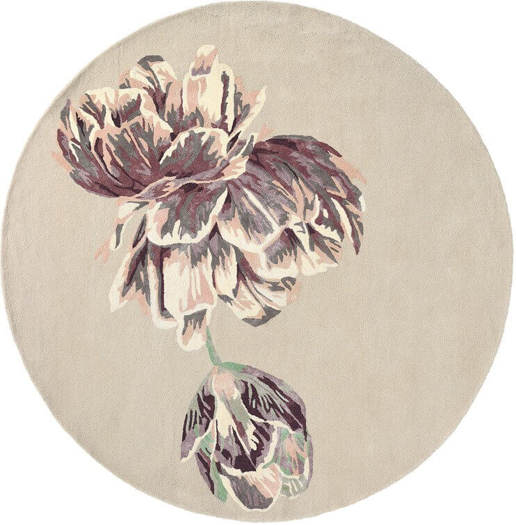 Tappeto Rotondo Tranquillità Beige 56001 | Misura: Ø 200 cm