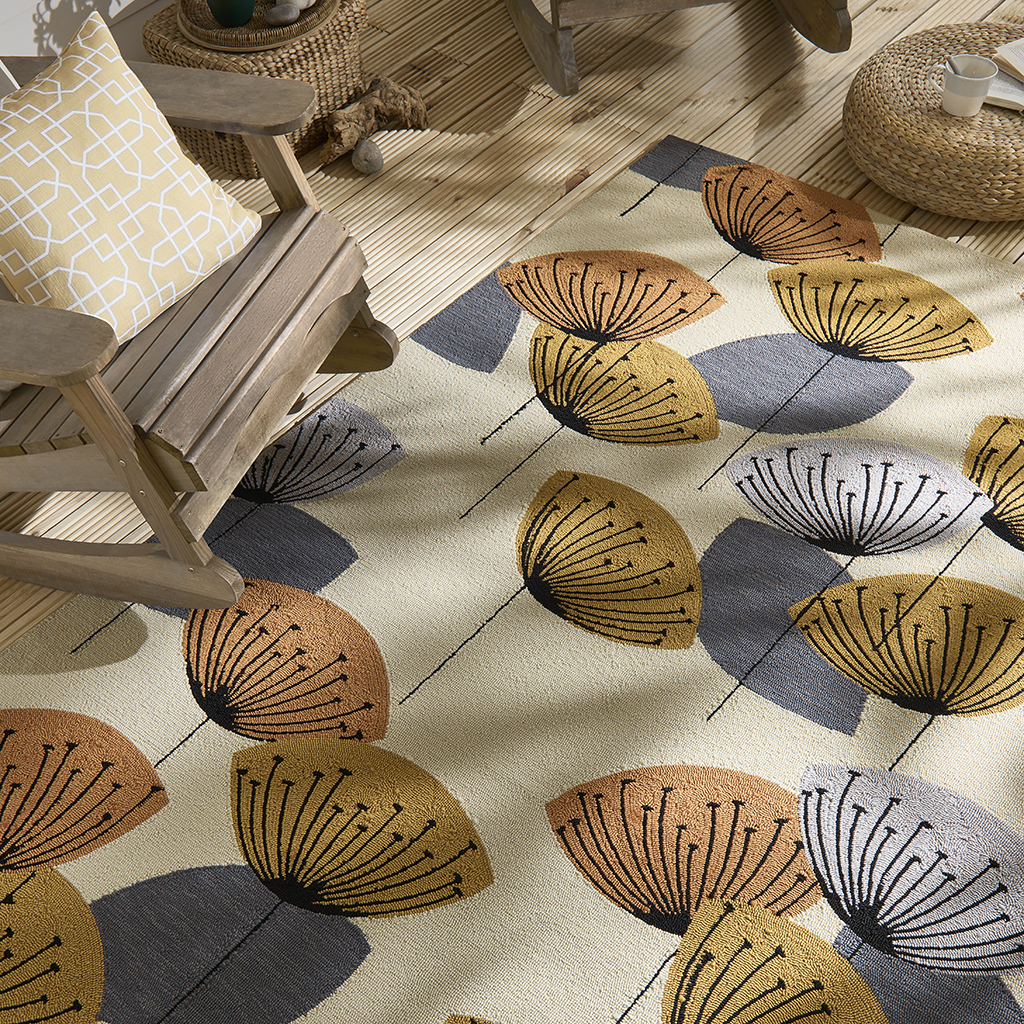 Tappeto Dand. Clocks Och/Sil Per Esterni | Misura: 250 x 350 cm