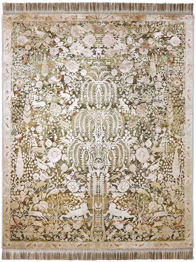 Tappeto Lusso Oro/Verde