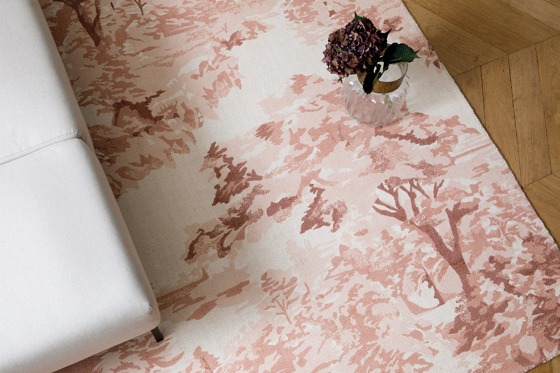 Tappeto Landscape Toile Rosa Chiaro