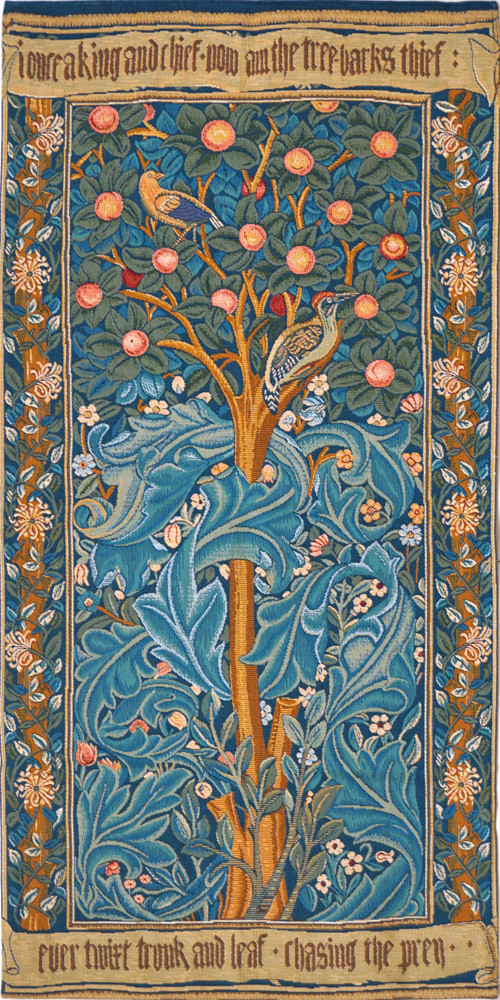 Arazzo Il Picchio con Pergamena, William Morris | Misura: 50 × 100 cm