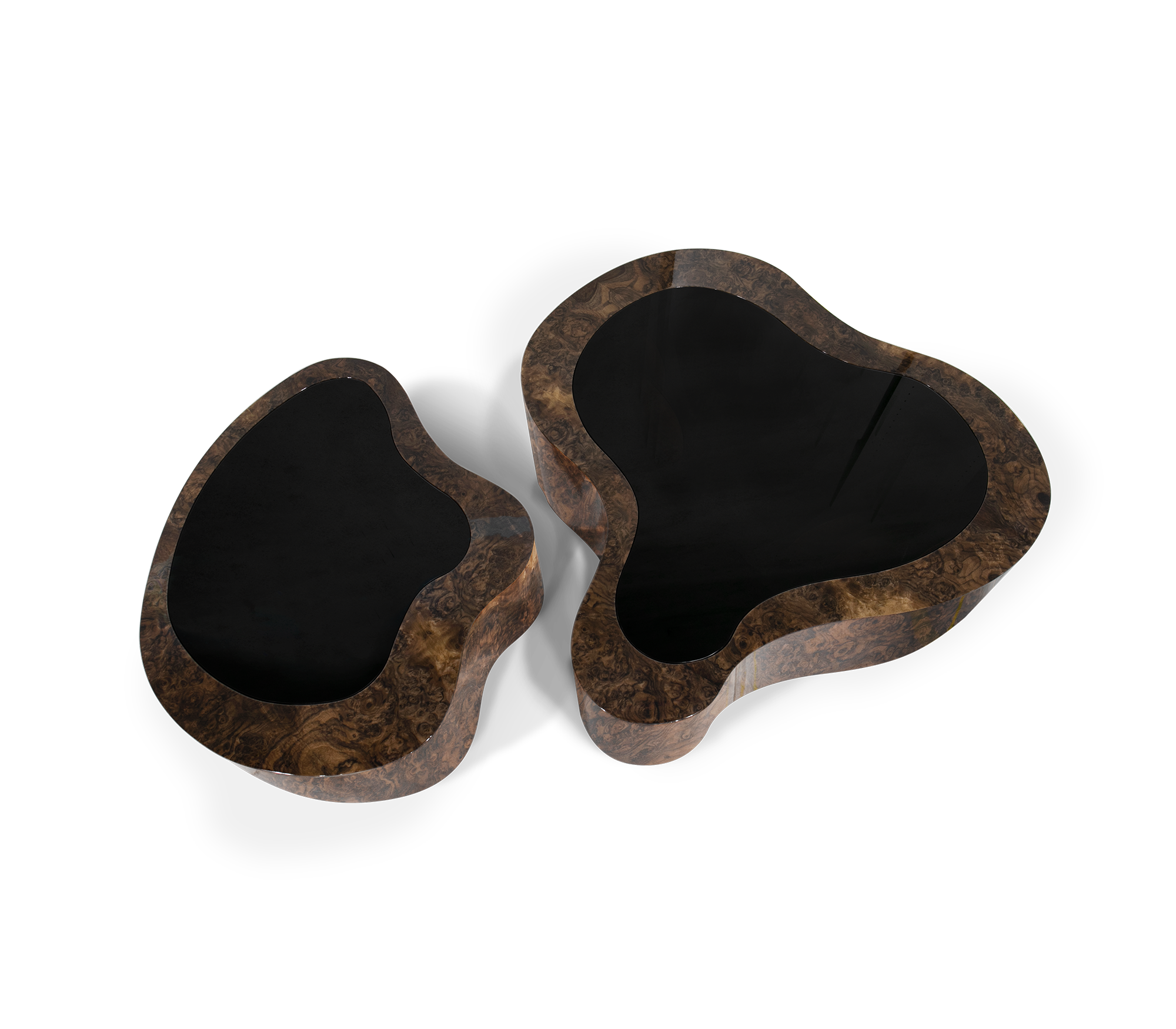 Set Tavolini da Caffè Crest in Noce