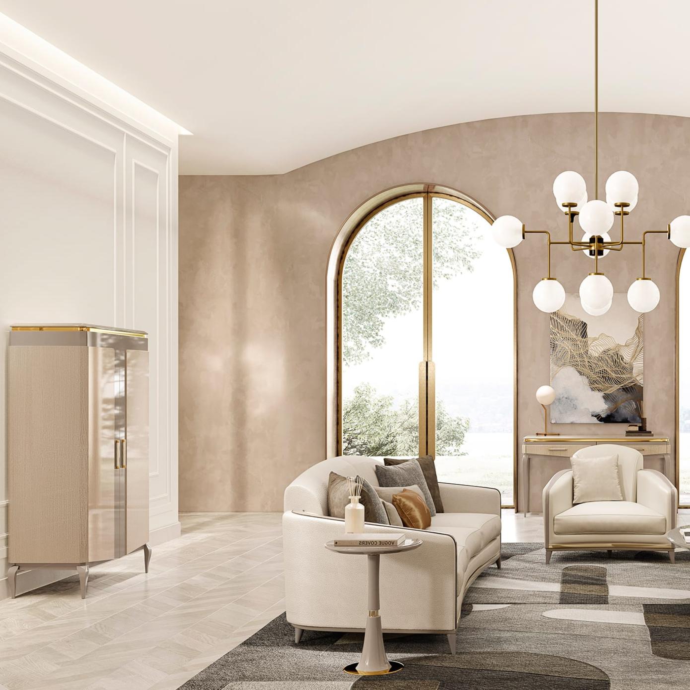 Divano Beige a 3 Posti Elegance