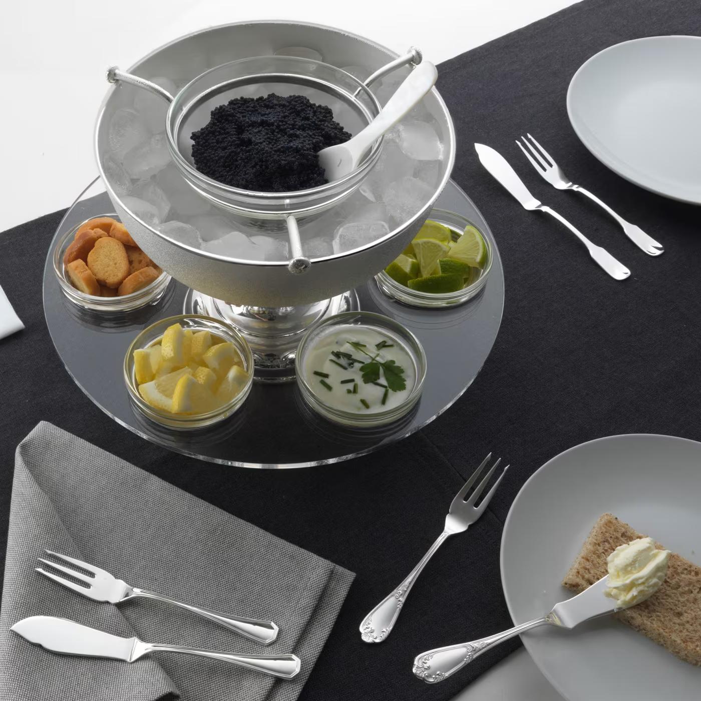 Set Caviale In Argento Set Caviale In Argento