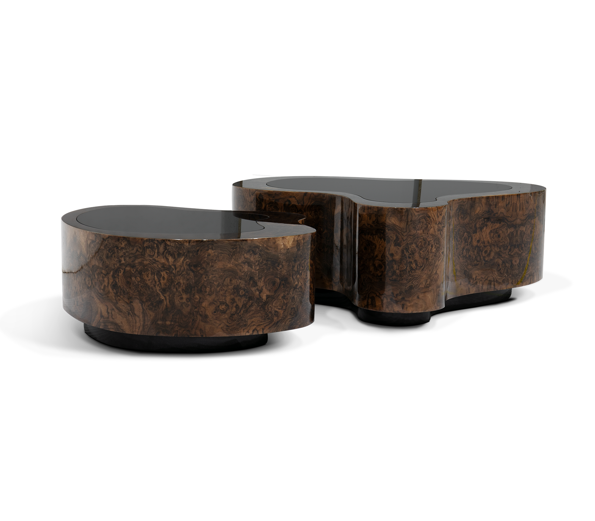 Set Tavolini da Caffè Crest in Noce