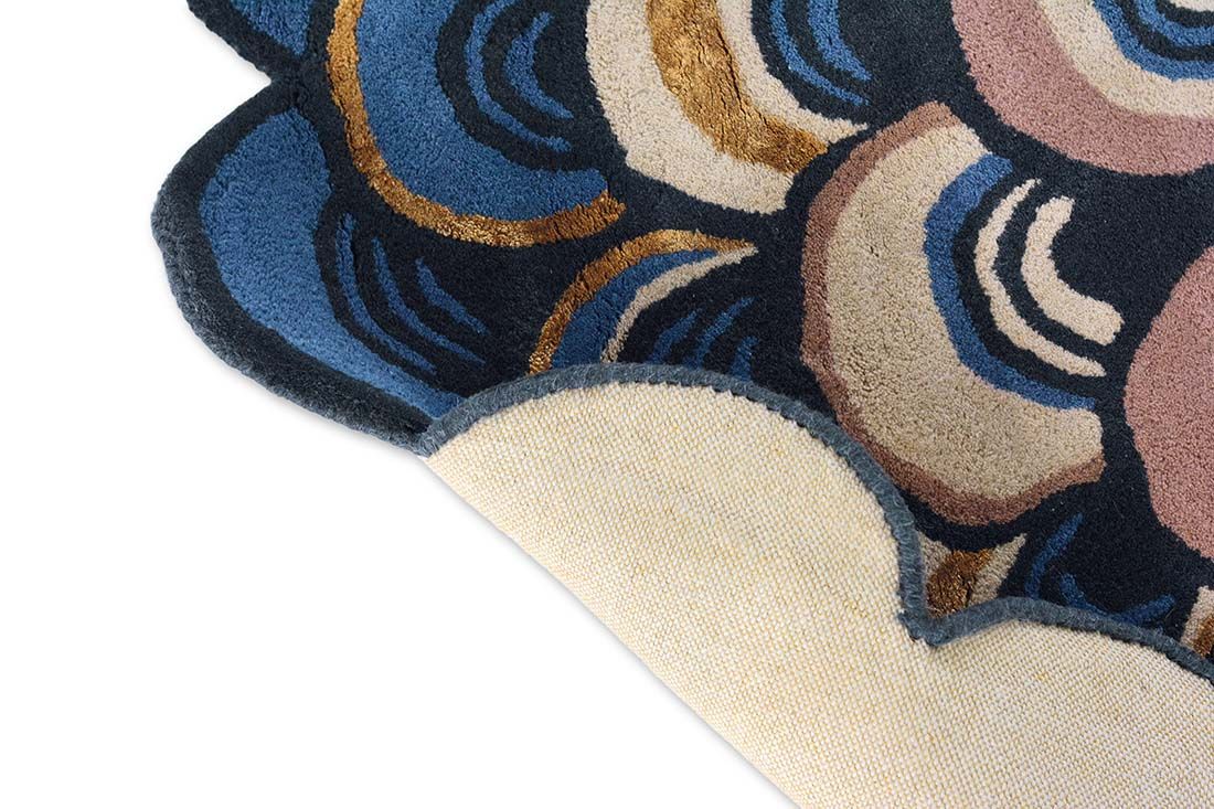 Tappeto Rotondo Masquerade Blu 160008 | Misura: Ø 150 cm Tappeto Rotondo Masquerade Blu 160008 | Misura: Ø 150 cm