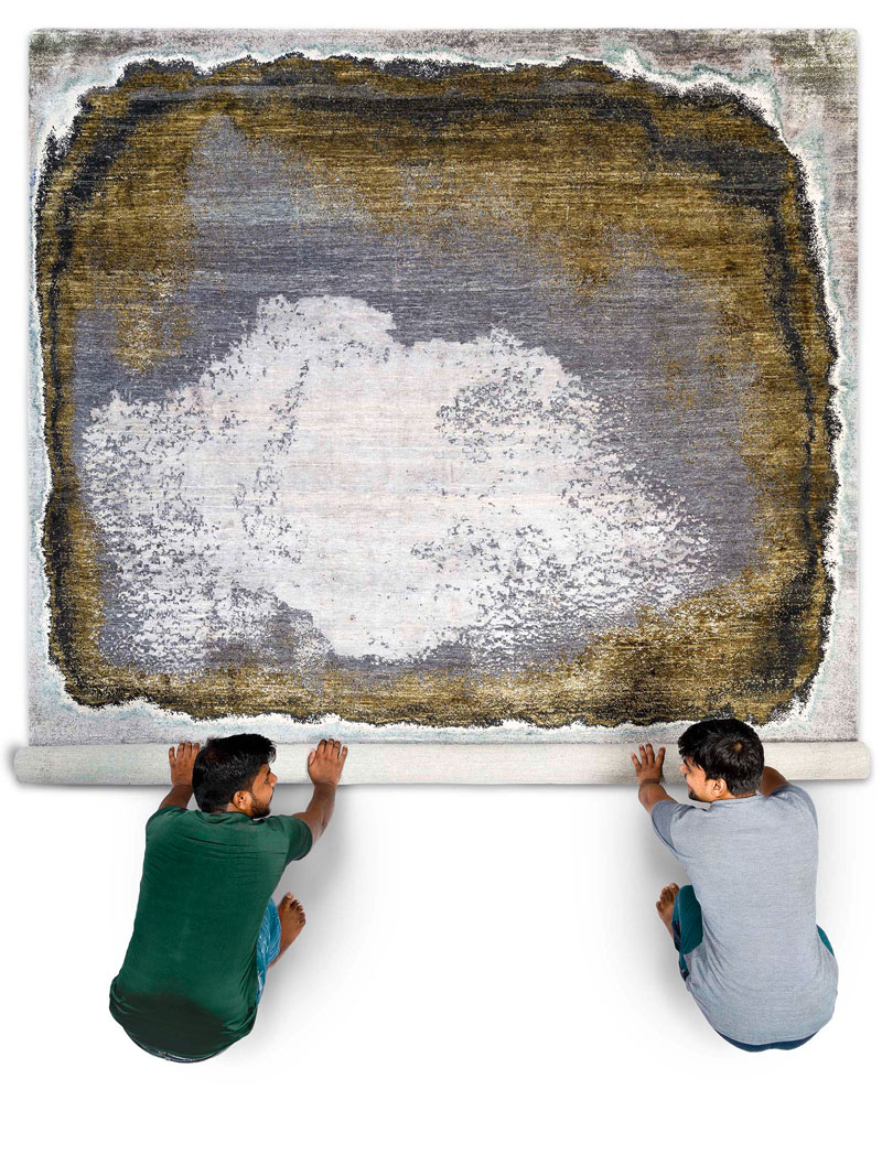 Tappeto Tessuto Verde/Ruggine | Misura: 140 × 210 cm