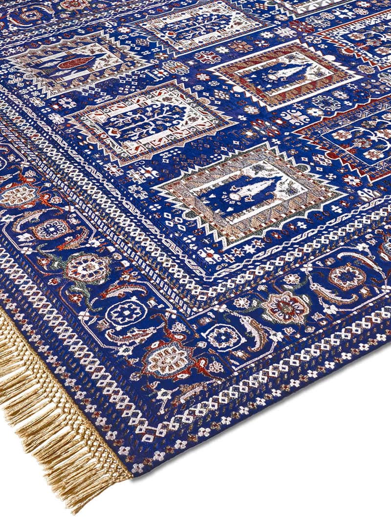 Tappeto Lusso Mughal Blu