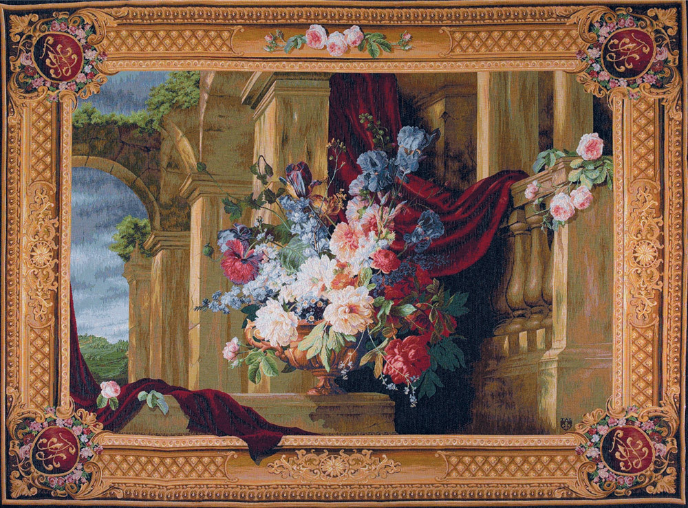 Arazzo Mazzo e Architettura | Misura: 85 × 110 cm