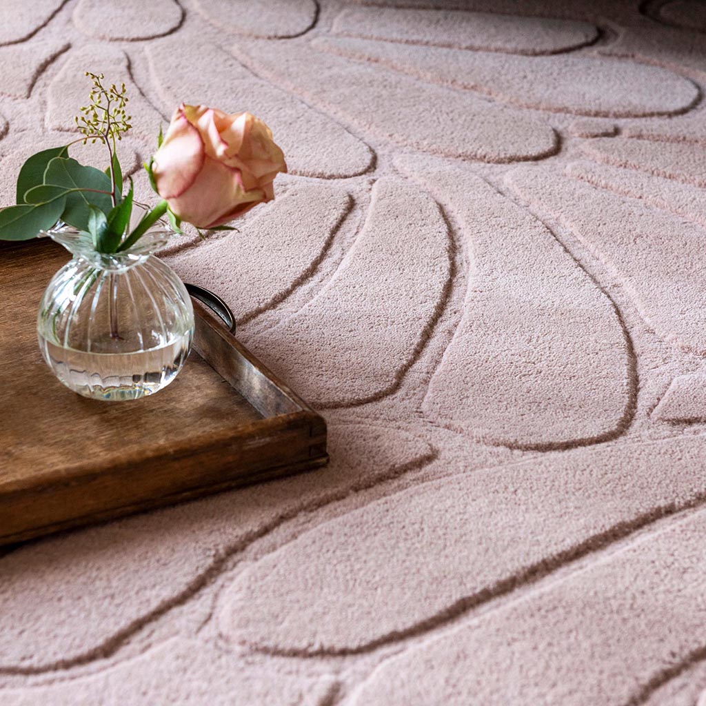 Tappeto Petali Coleby Rosa Gesso