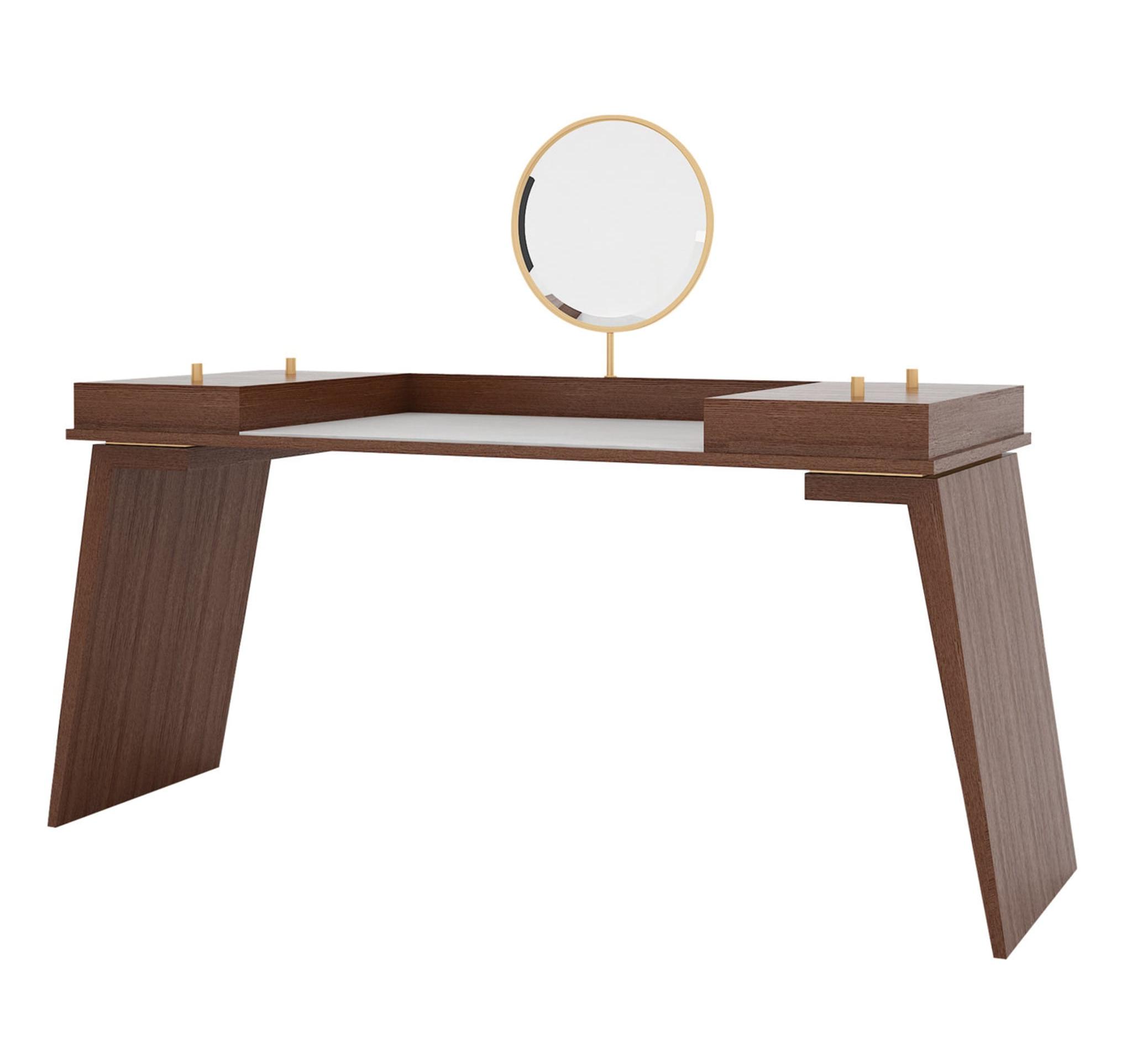 Tavolo da Toilette in Legno Italiano Hamptons
