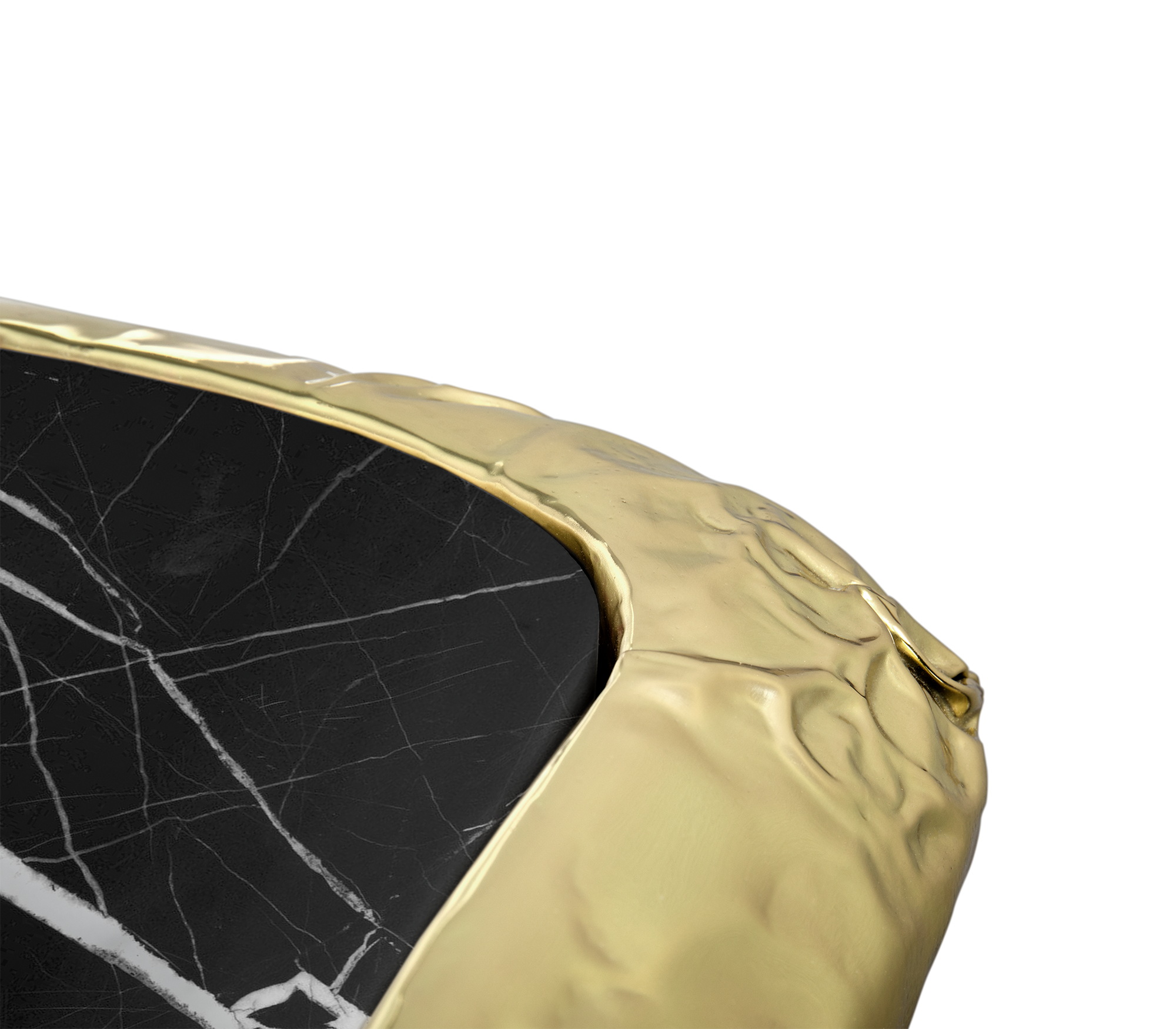 Tavolino Laterale in Marmo Nero Marquina Megalith Tavolino Laterale in Marmo Nero Marquina Megalith