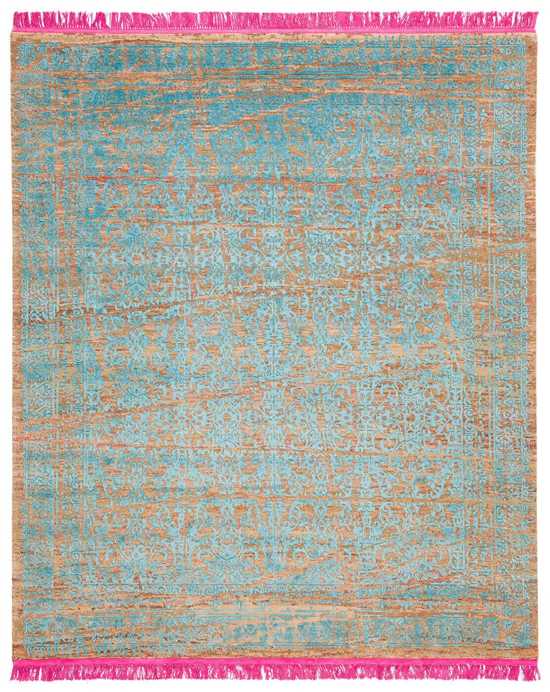 Tappeto Ferrara Radi Wrapped Rosa Acquamarina | Misura: 450 × 550 cm