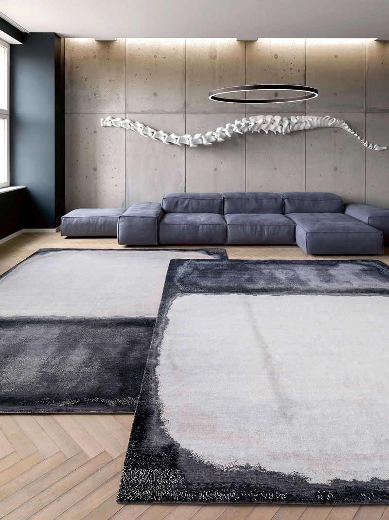 Tappeto Tessuto Bianco Grigio | Misura: 183 × 274 cm