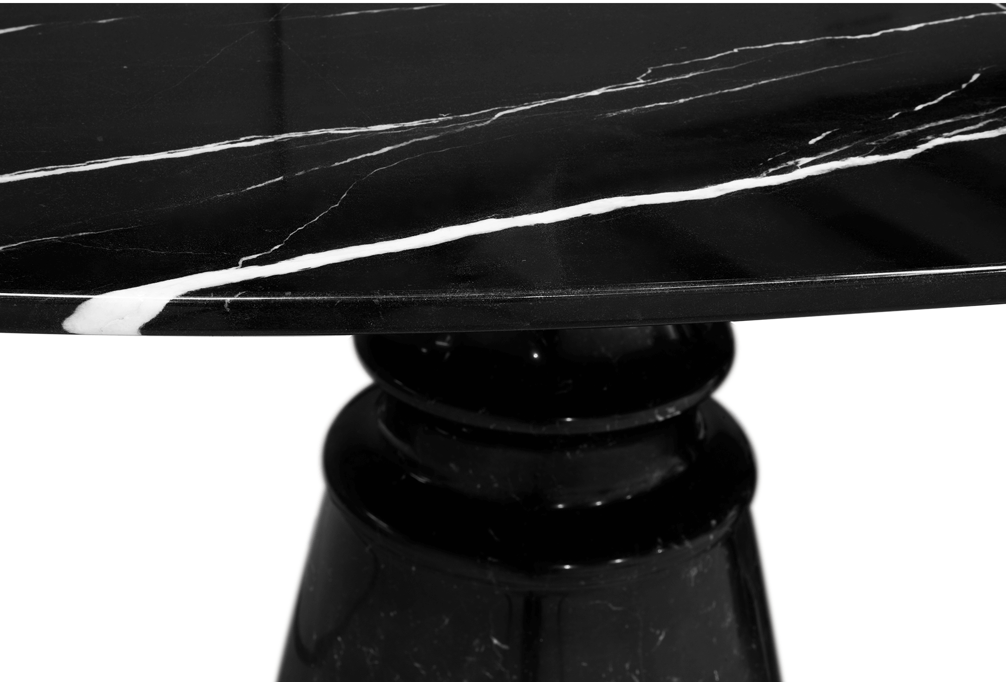 Tavolo Ovale XL in Marmo Nero Marquina Obsidian Tavolo Ovale XL in Marmo Nero Marquina Obsidian
