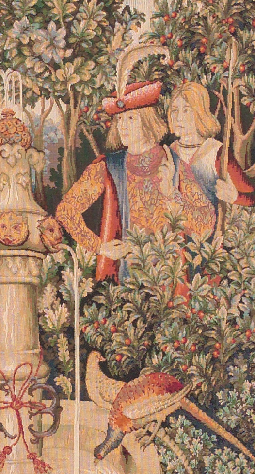 Arazzo Unicorno alla Fontana | Misura: 110 × 150 cm