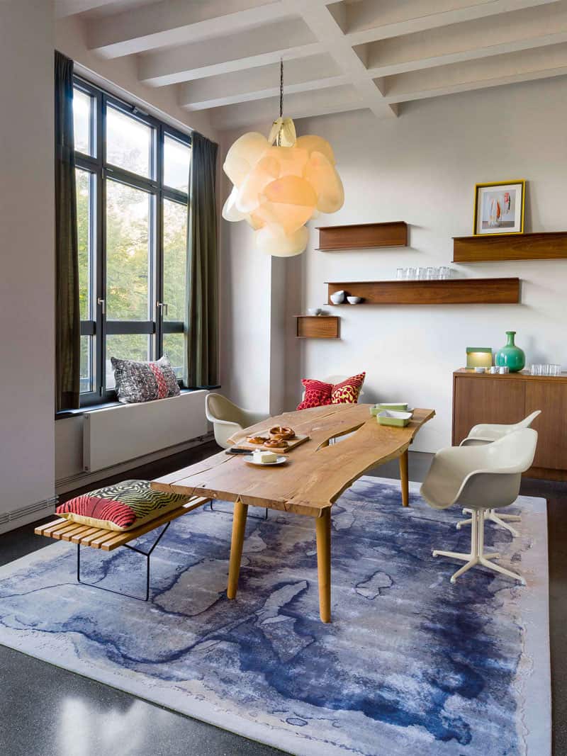 Tappeto Lusso Mono Blu