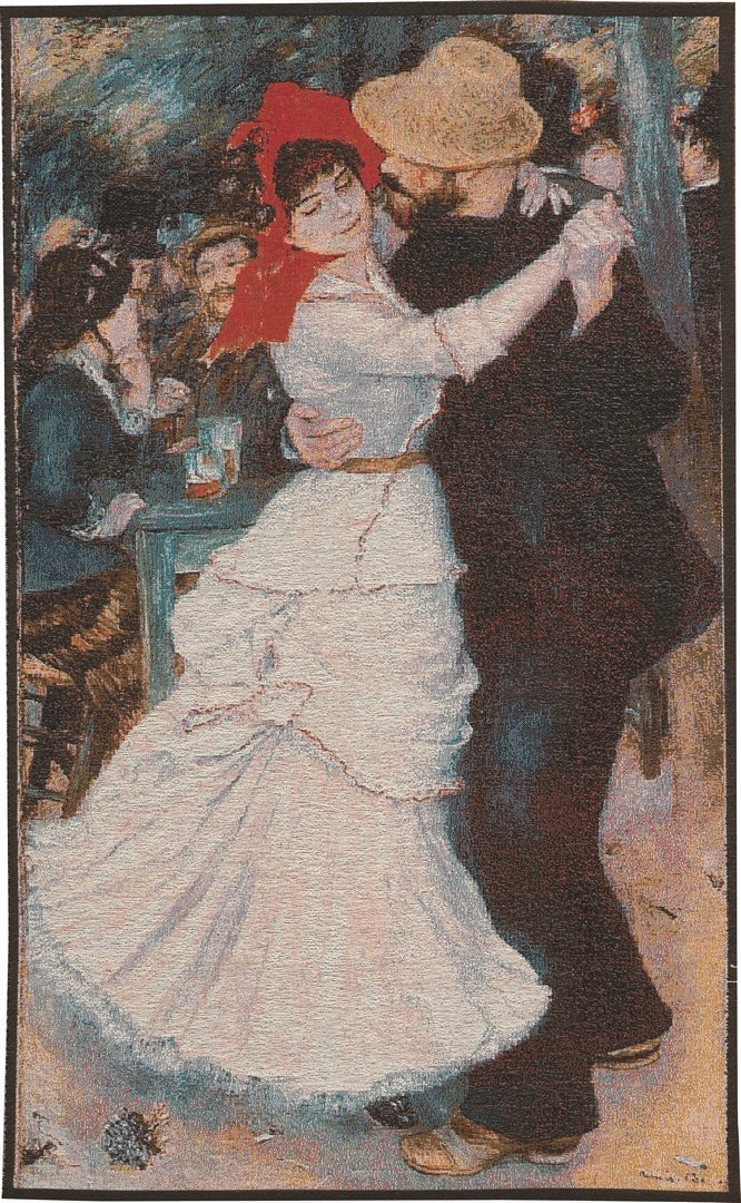 Arazzo Danza a Bougival, Pierre-Auguste Renoir | Misura: 75 × 125 cm