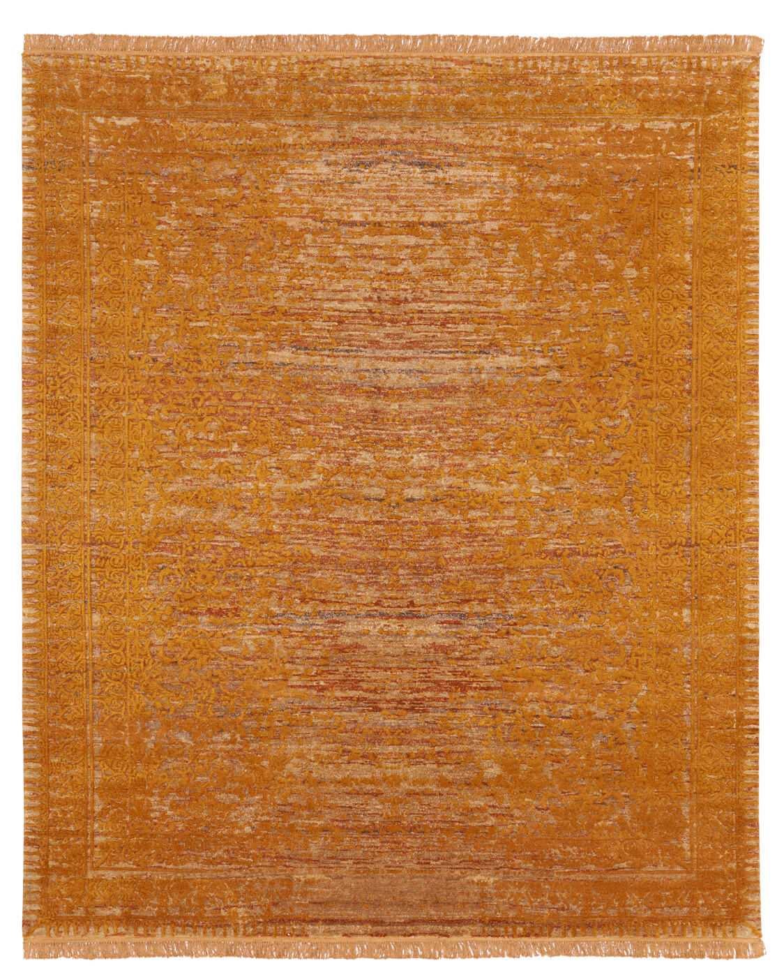 Tappeto Ferrara Radi Stomped Reverse Marrone Oro | Misura: 350 × 450 cm