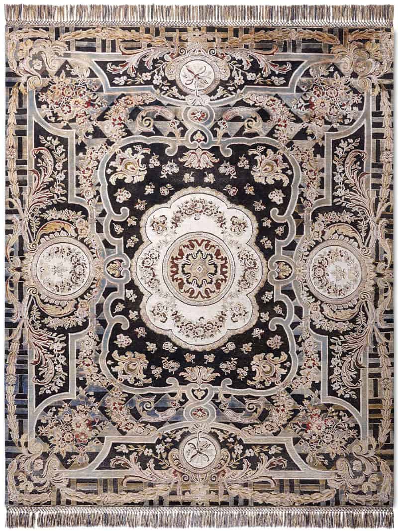 Tappeto Aubusson Nero