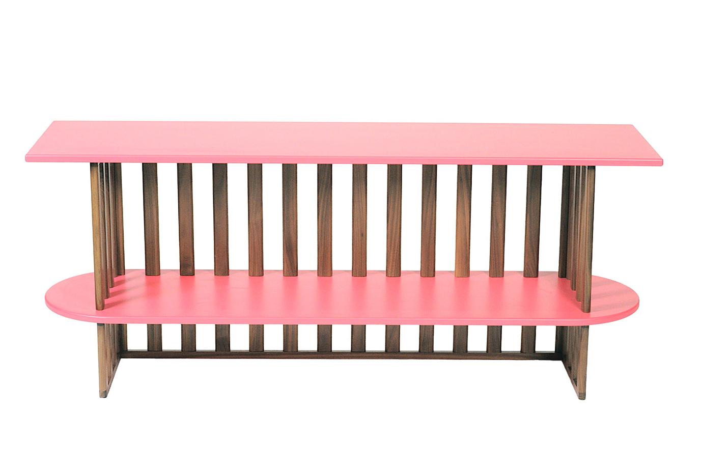 Console Rosa a Due Livelli