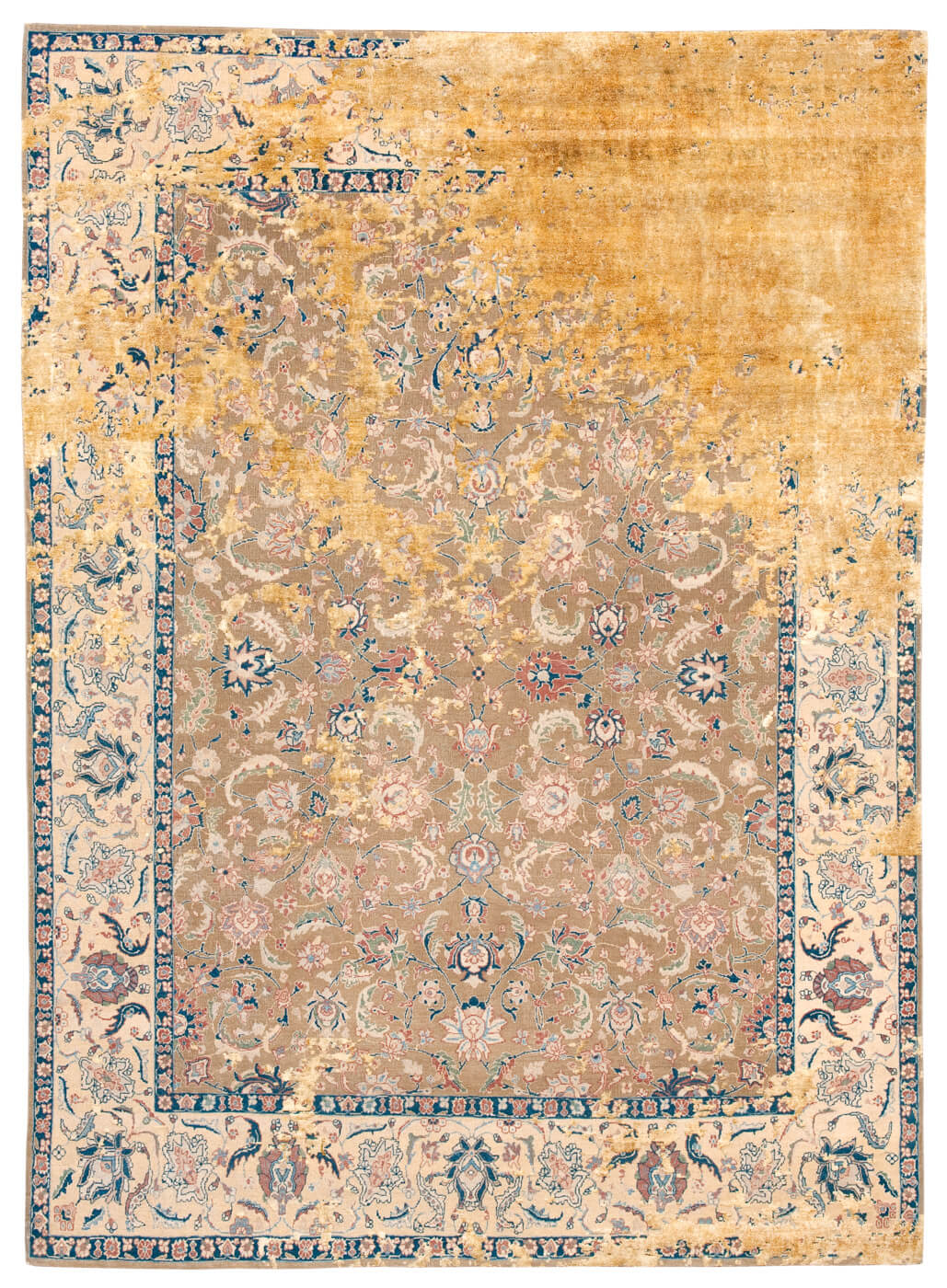 Tappeto Agra Westend Rocked Oro Giallo Seta | Misura: 200 × 300 cm