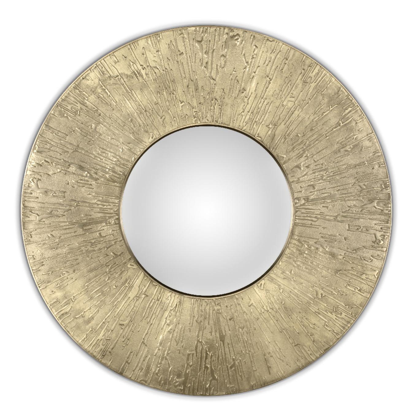 Specchio da Parete Rotondo in Ottone
