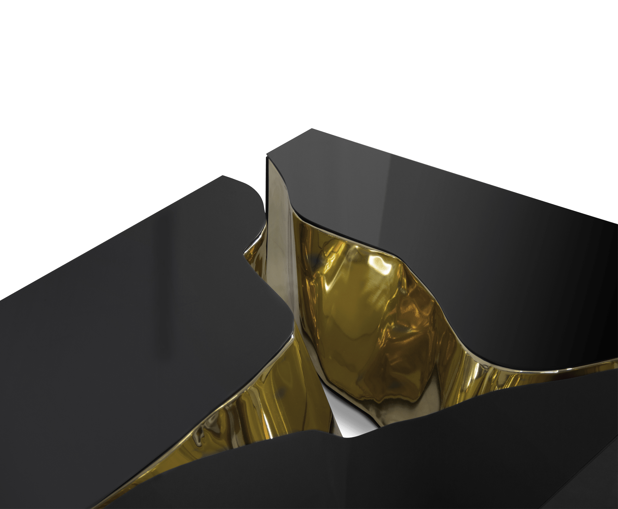 Tavolo Centrale Nero / Oro Fissure Tavolo Centrale Nero / Oro Fissure