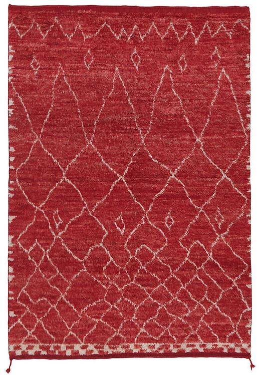 Tappeto Berbero Rosso Alto