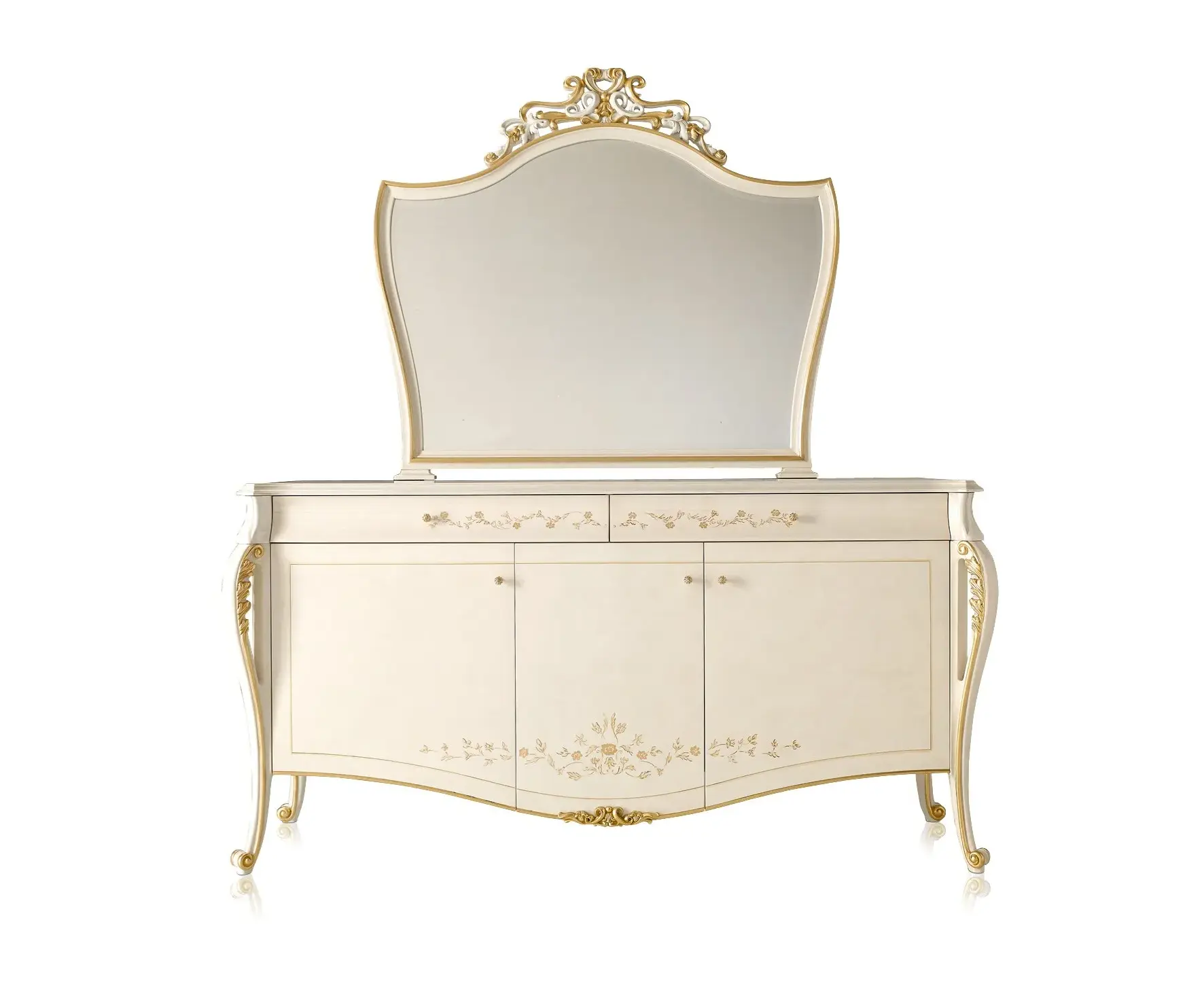 Credenza Italiana Avorio | Configurazione: Con specchio