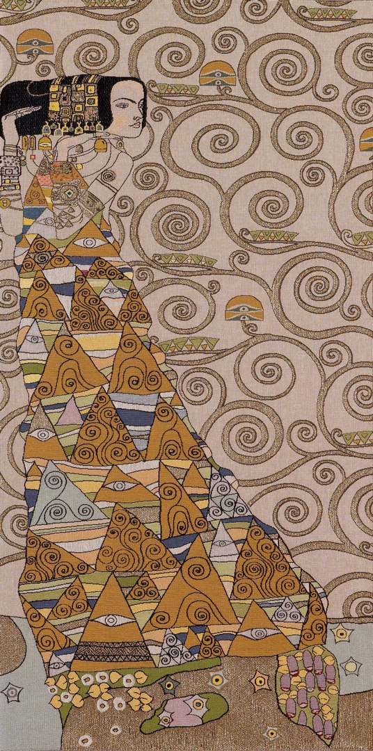 Arazzo La Dama di Klimt Beige (Sinistra) | Misura: 75 × 150 cm