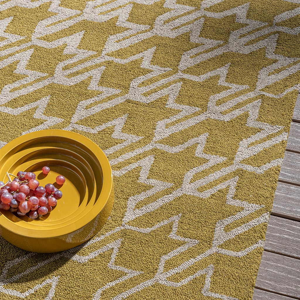 Tappeto TB Houndstooth Senape Per Esterni | Misura: 250 × 350 cm
