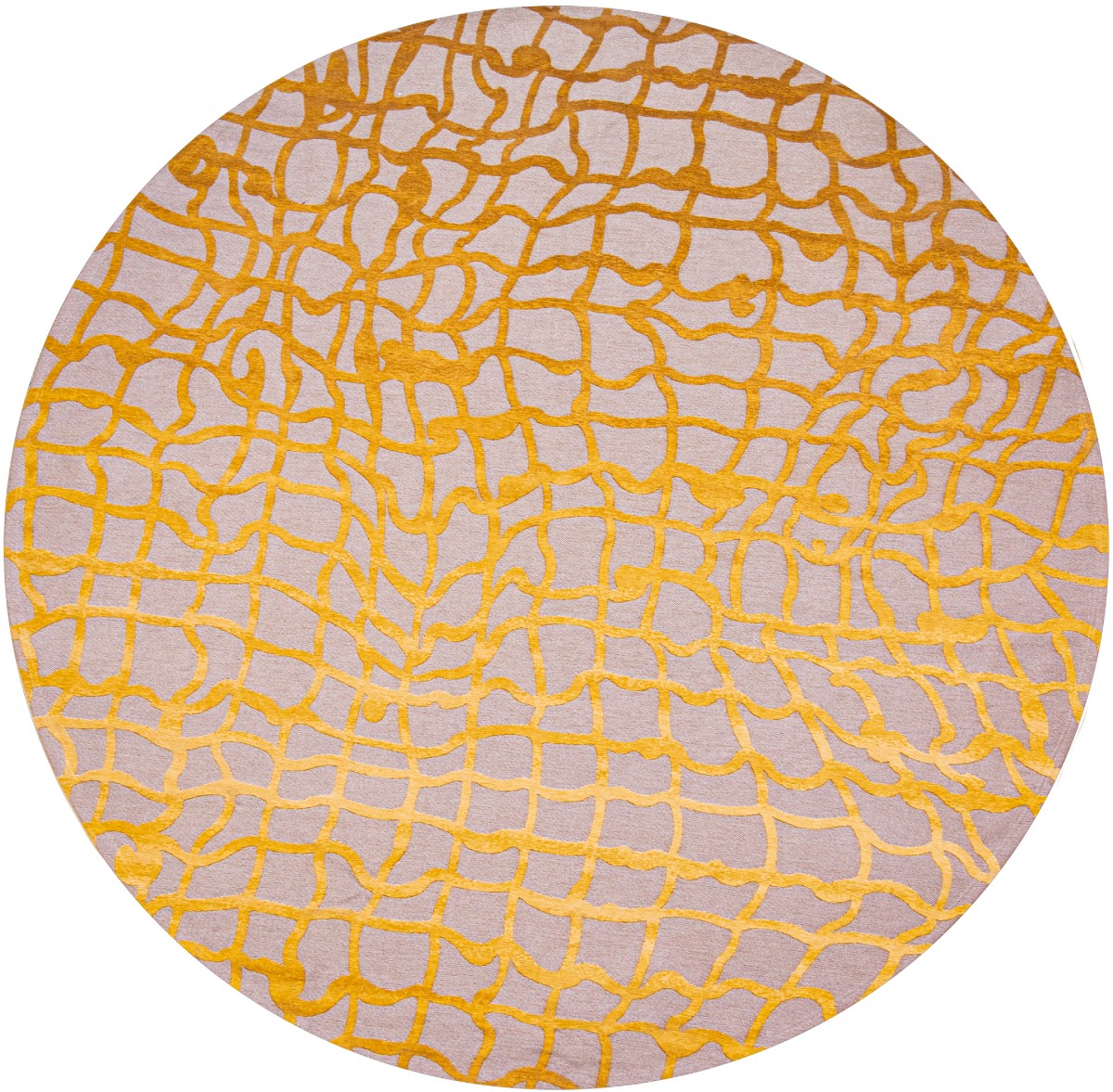 Tappeto Rotondo Scarabeo Giallo 9205