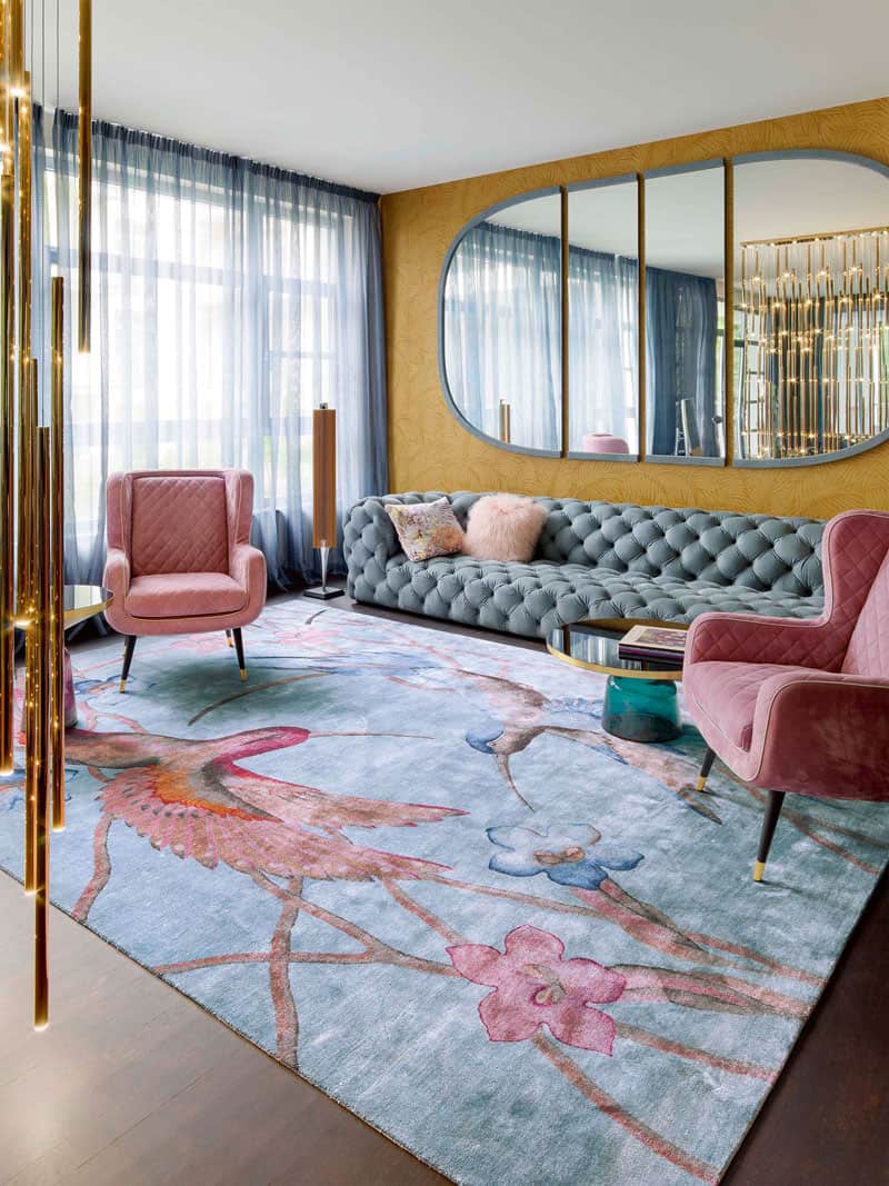 Tappeto Annodato Colibrì