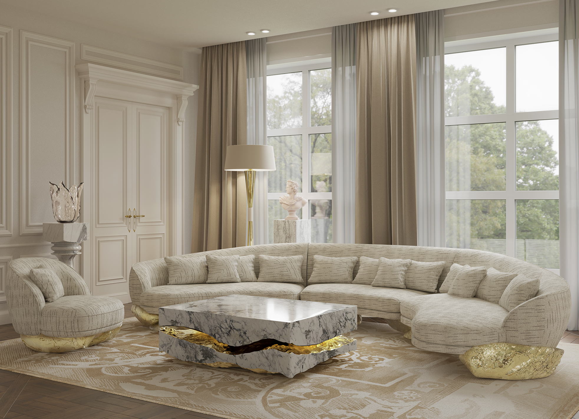 Tavolo Boulder in Marmo Carrara Tavolo Boulder in Marmo Carrara